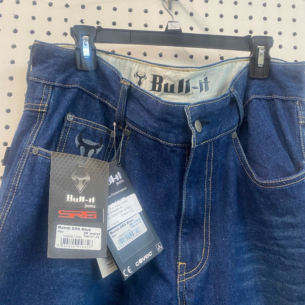 Bootcut Motorcycle Riding Jeans in Deep Blue - Picture 2 of 4